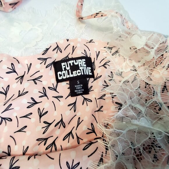 Floral Lace Slip Dress By Future Collective In Multicolor Pattern -  Size S - Picture 6 of 11